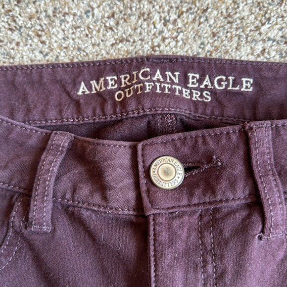 American Eagle Maroon Jeggings Size 4 Regular - Picture 2 of 6
